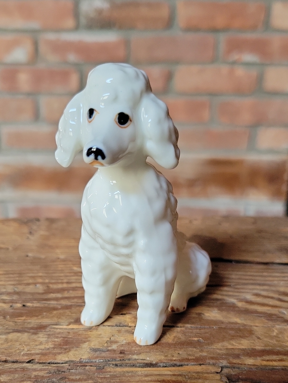 1960's White Porcelain Standard Poodle Figurine